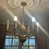 Golden bronze chandelier