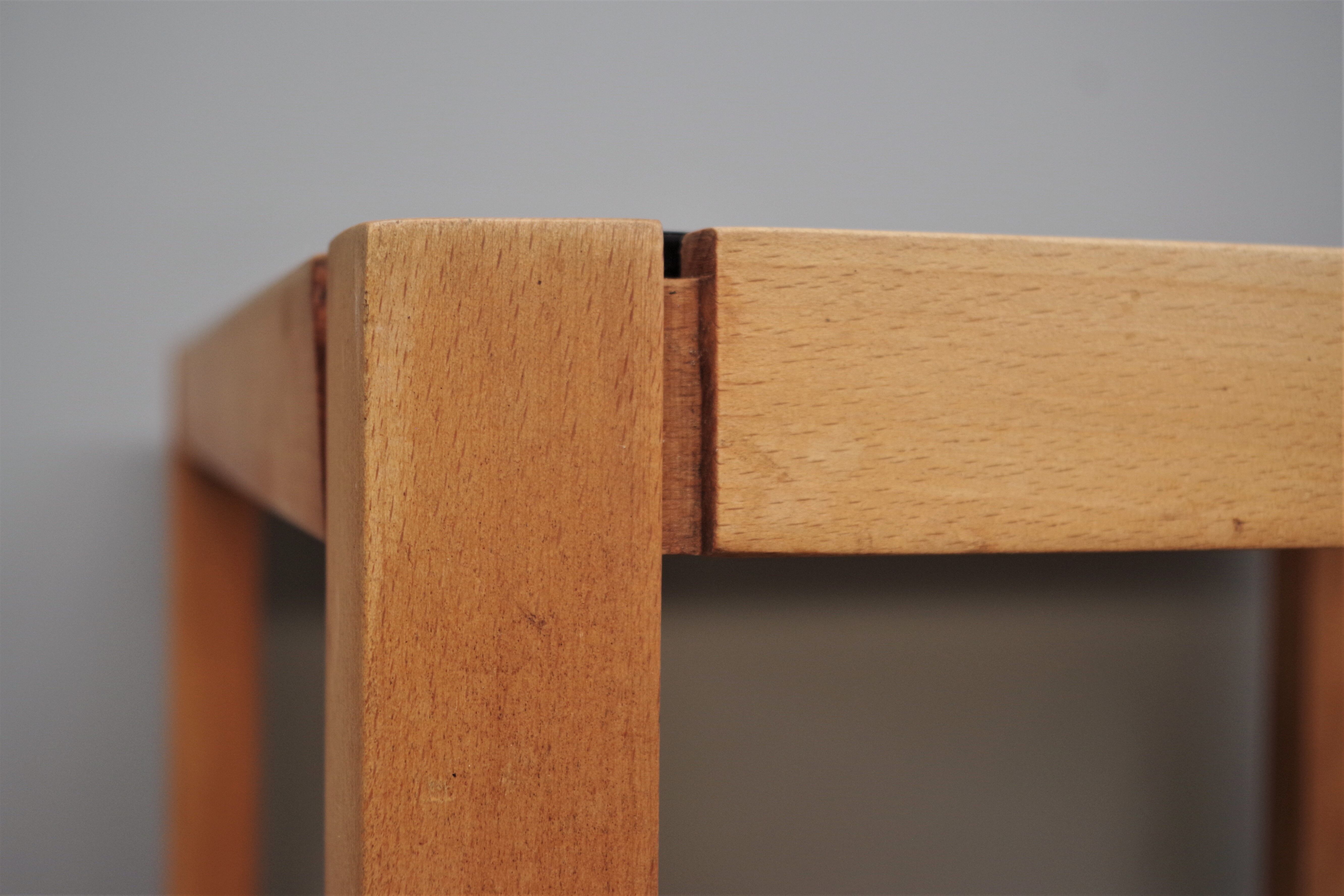 Coffee table with smoked glass top, 1980s