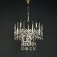 Classic glass chandelier from the mid-century by Gaetano Sciolari, Italy, 1970s.