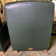 Pair of Poltrona Frau Green Leather Club Armchairs Limited Edition