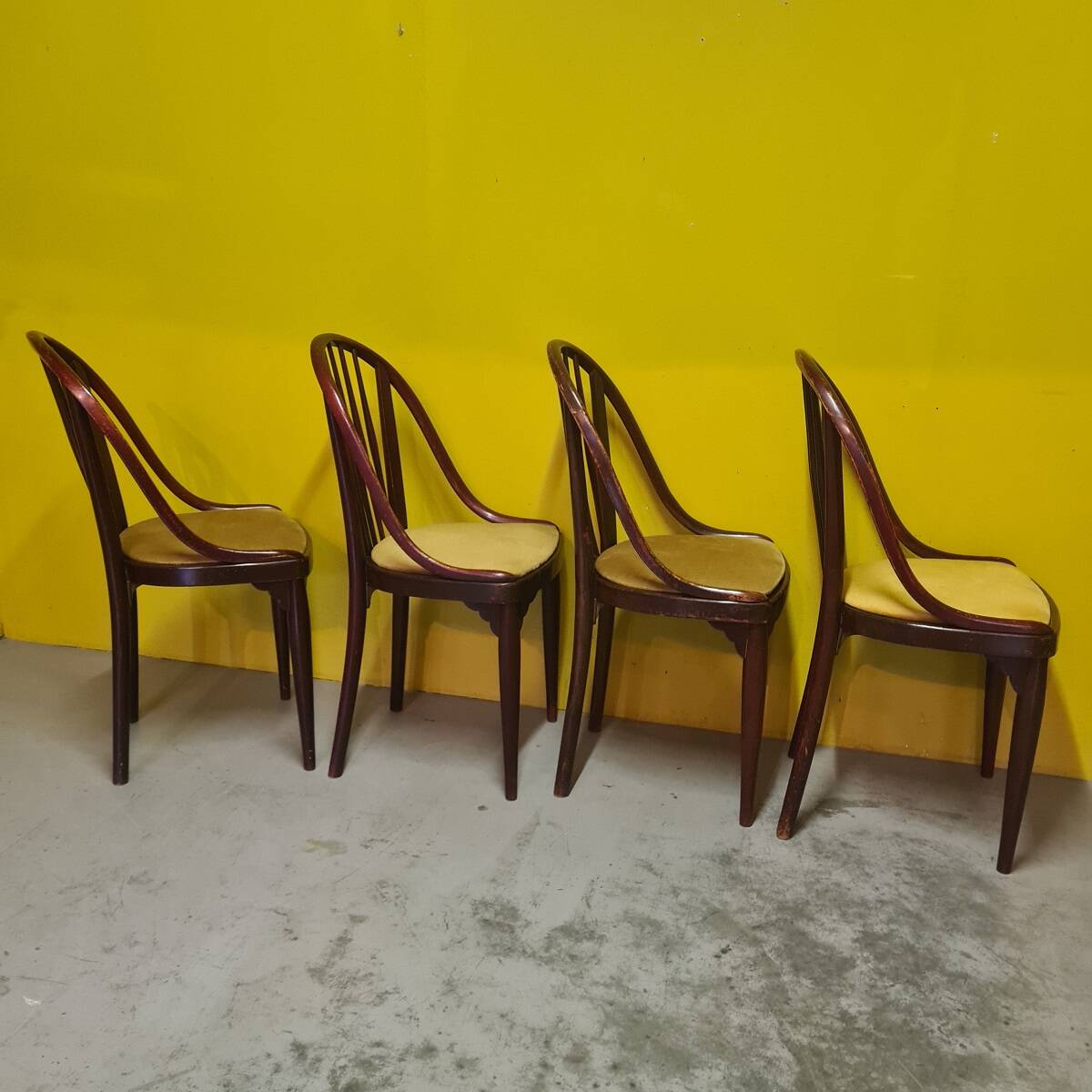 4 Thonet Art Deco Chairs Model A846 from around 1922