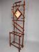 Antique bamboo wardrobe with mirror — exotic style, late 19th century