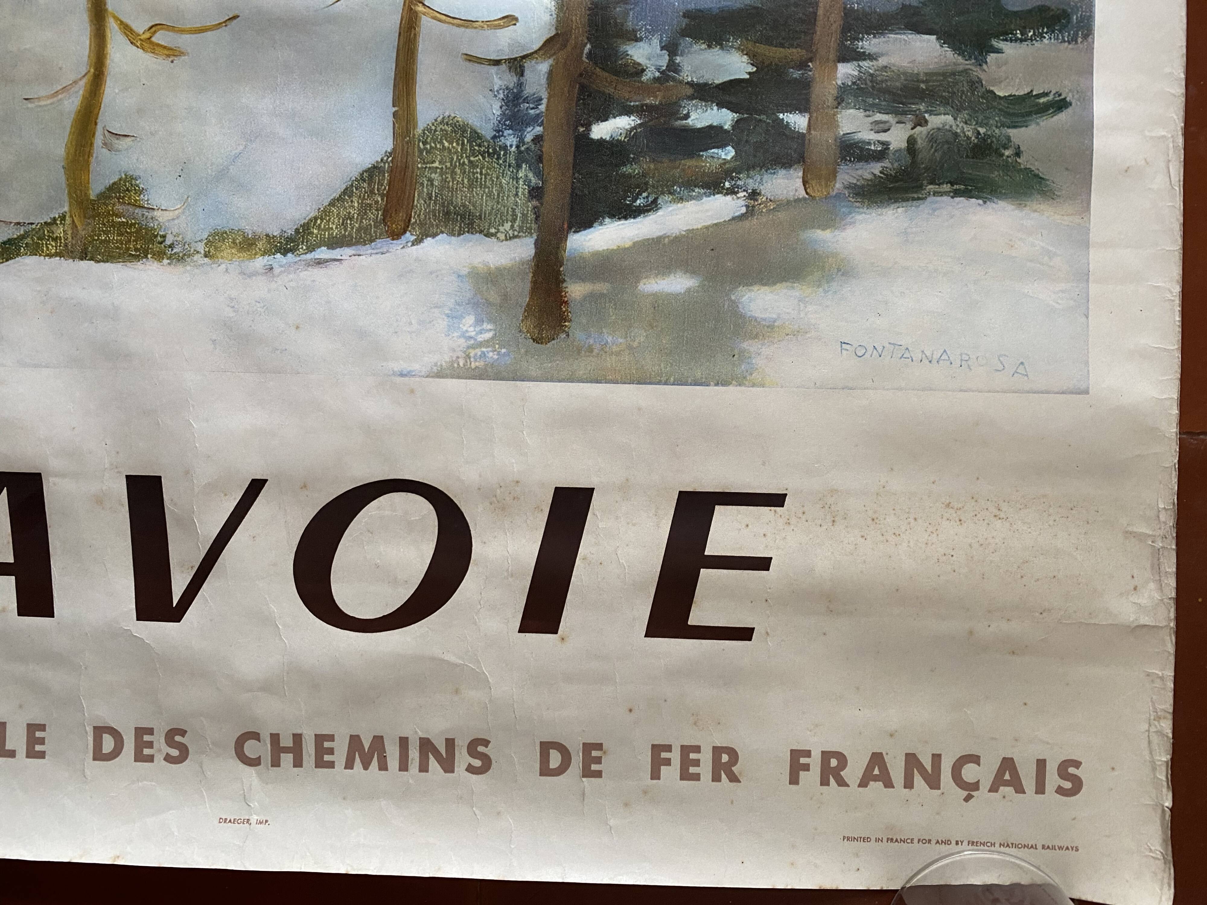 Original tourist poster "Savoie" 62x100cm 1948