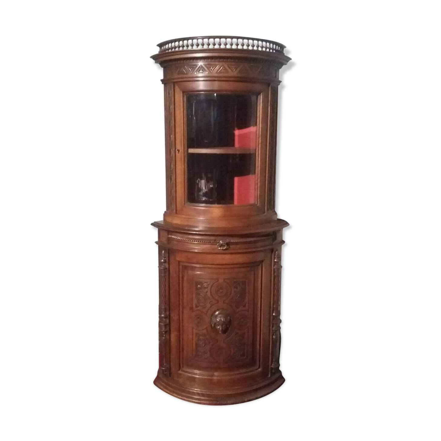 Walnut Renaisance corner buffet