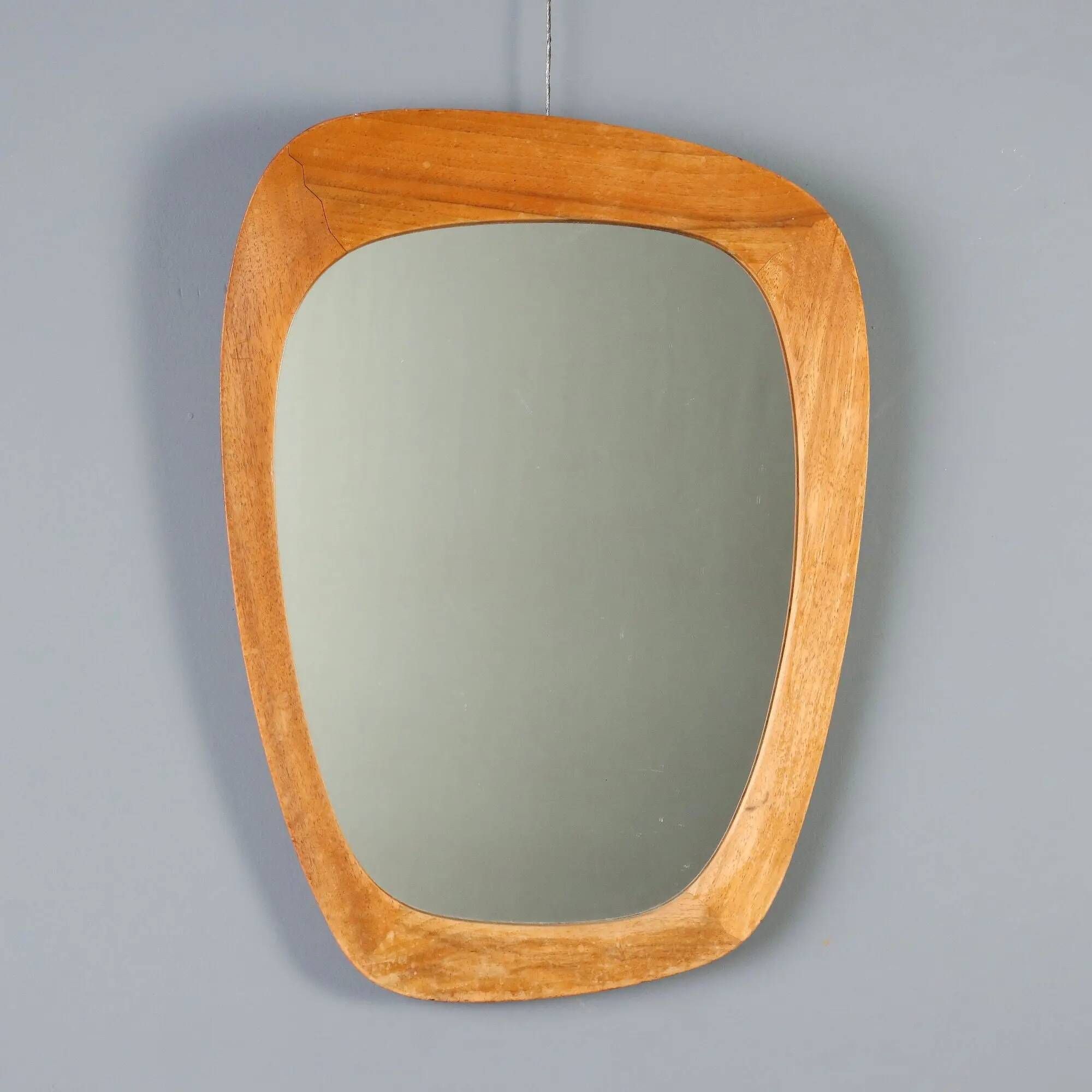 Vintage mirror Vittsjömöbel design Östen Kristiansson Sweden 1960s