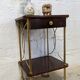 Vintage bedside table with wheels