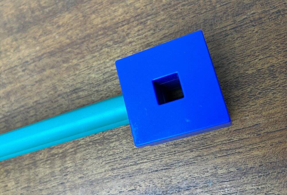 Postmodern Italian salad cutlery from the Euclid series by Michael Graves for Alessi, 1980s, set of 2.