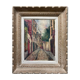 Painting "Rue de Montmartre" school of Paris HST signed with frame