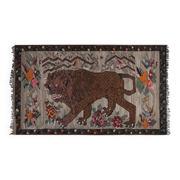 Vintage Turkish kilim, handwoven, 200x340 cm.