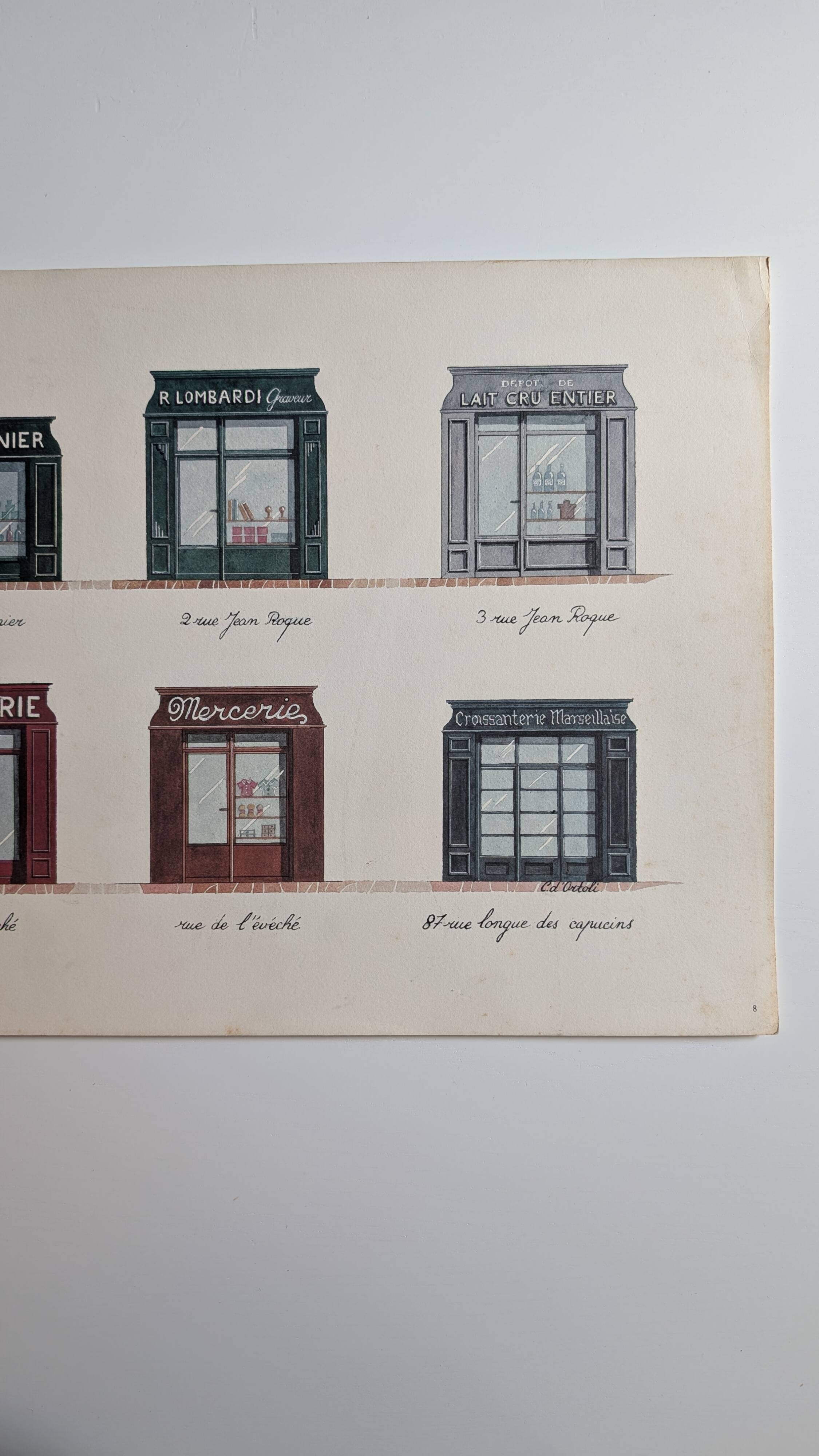 Lithograph "Various Trades" – Catherine d'Ortoli