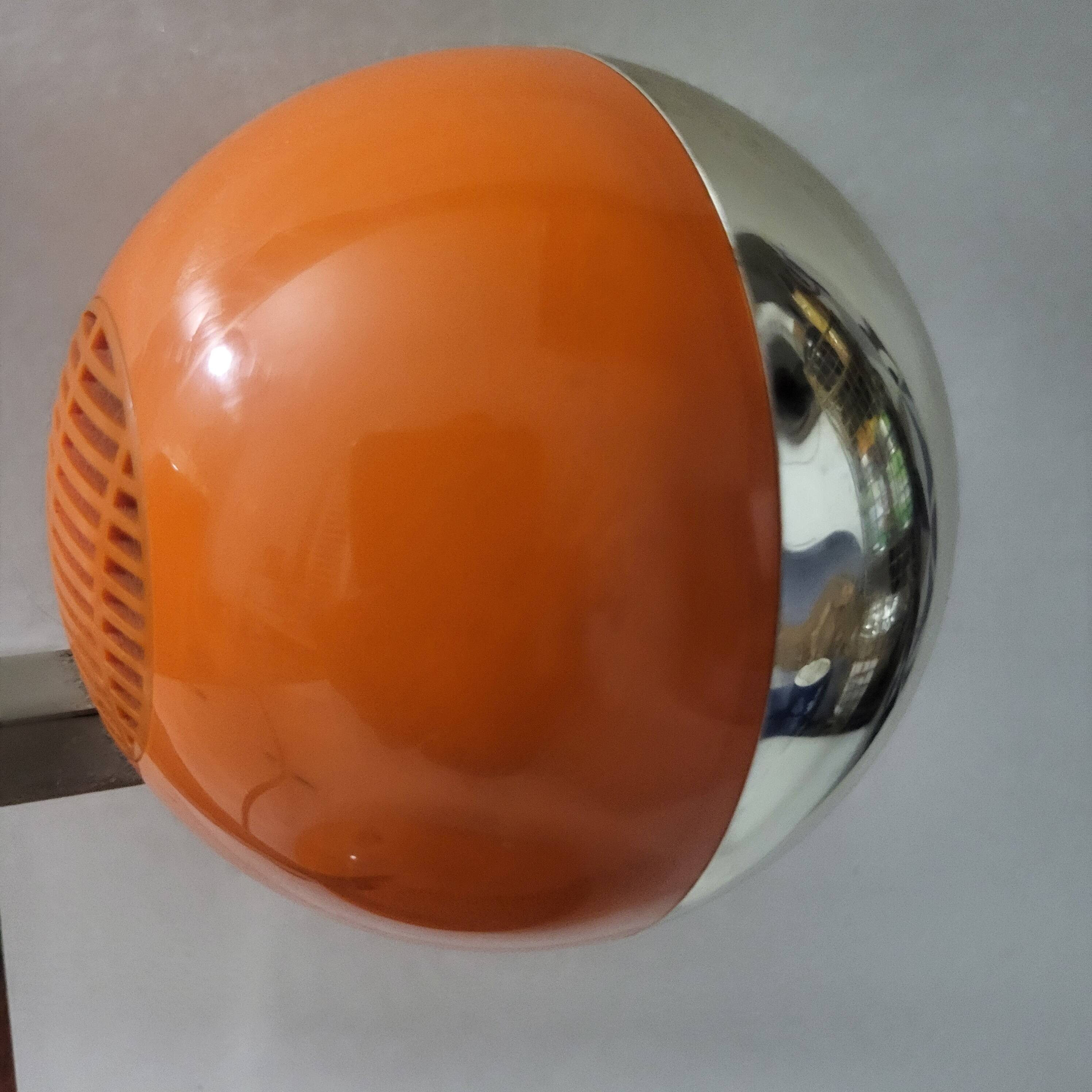 Orange eye ball lamp, space age, Eichoff, Germany, 1960-70