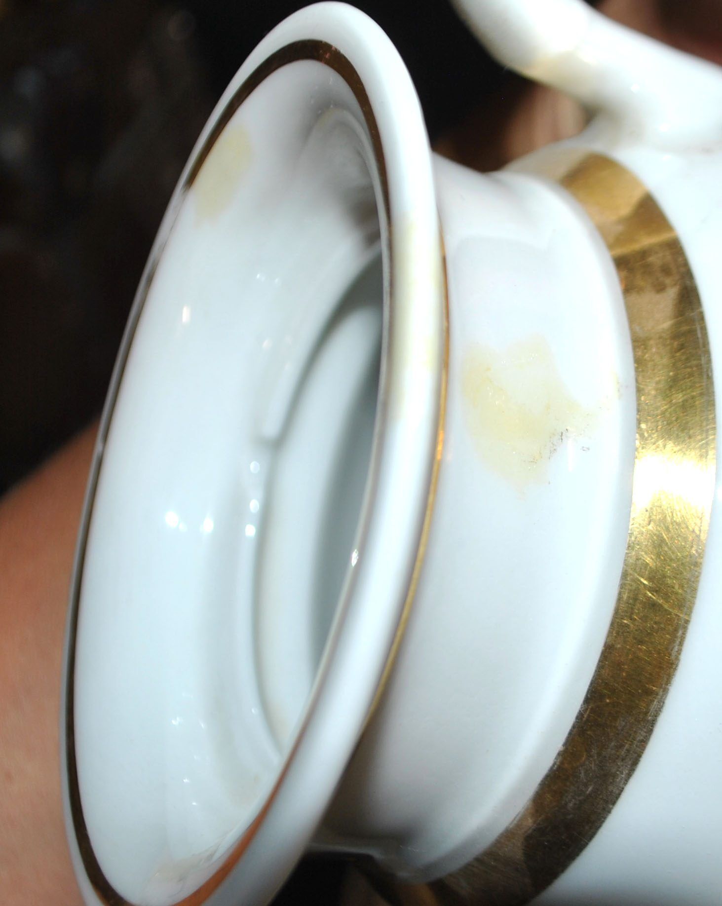Empire coffee service in porcelain, 19th century swan neck, Paris porcelain