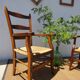 Fauteuil traditionnel en bois et paille