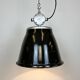 Suspension industrielle en émail noir, 1960s