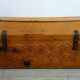 Old carved pine chest, Hautes Alpes folk art