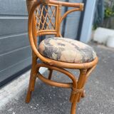 Rattan and bamboo armchair