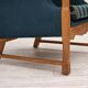 1970s, Danish highback armchair, furniture wool, solid oak wood.