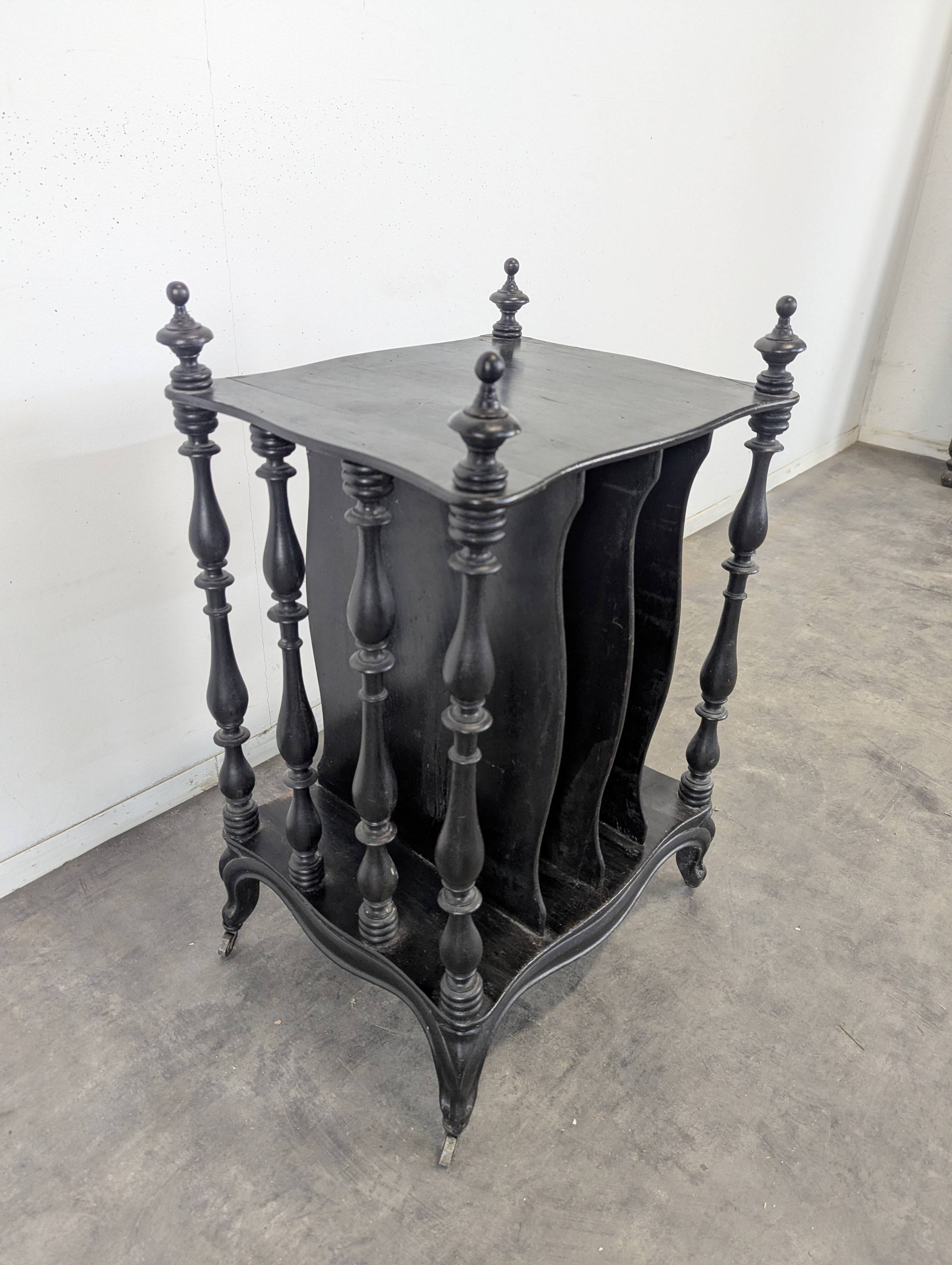 Napoleon III music partition cabinet in blackened wood