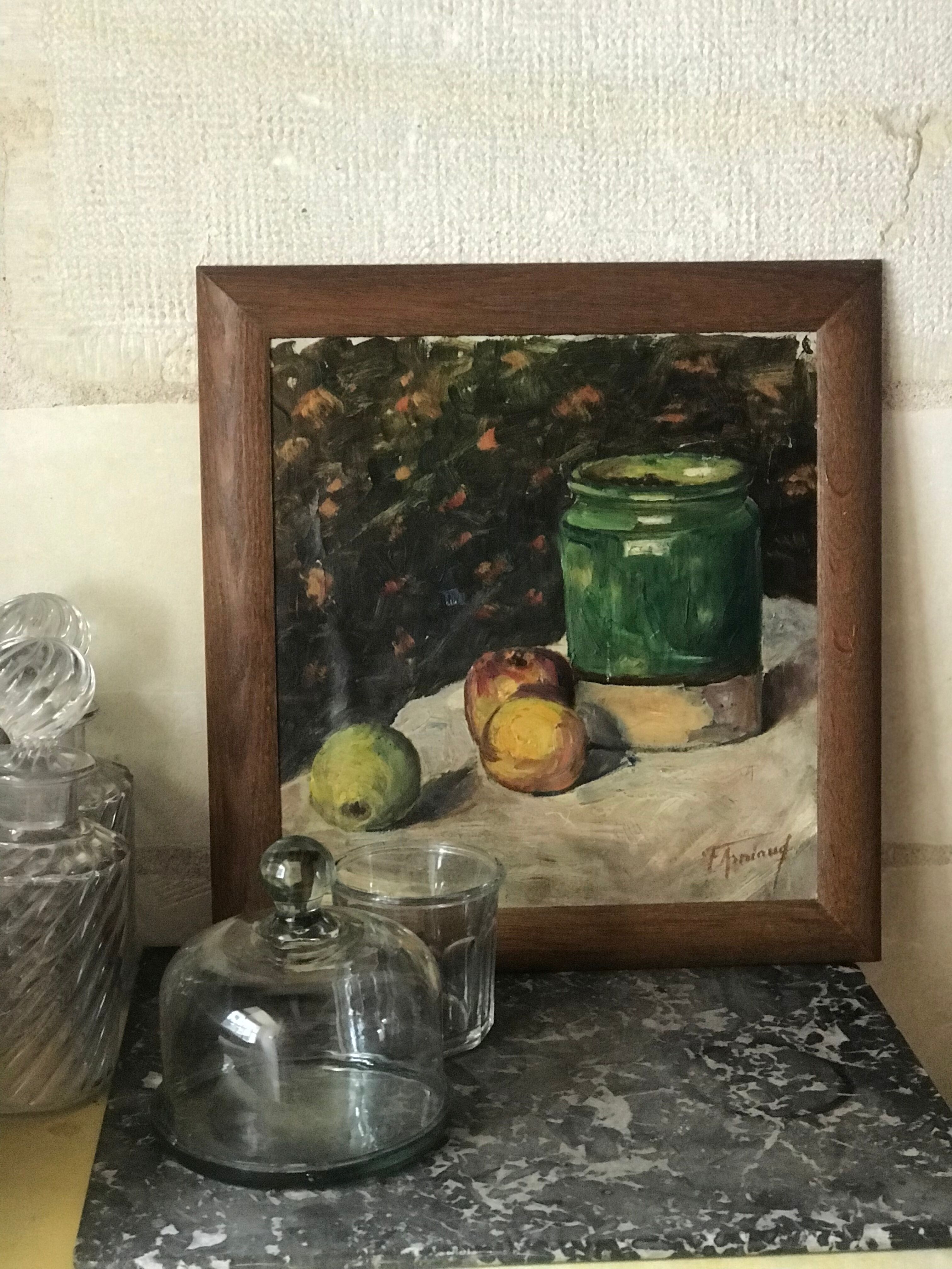 Painting still life with fruit
