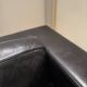 Black leather sofa by Sede – Design by Andrée Putman – 1990s