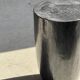 Stool, side table, end table in solid mango wood, cylindrical.