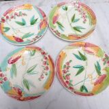 4 assiettes barbotine