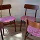 Set of 4 Scandinavian chairs "Willow" – Babel Brown Fabric