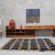 Large Scandinavian handmade Rya Rug, 1960s, 210x140 cm
