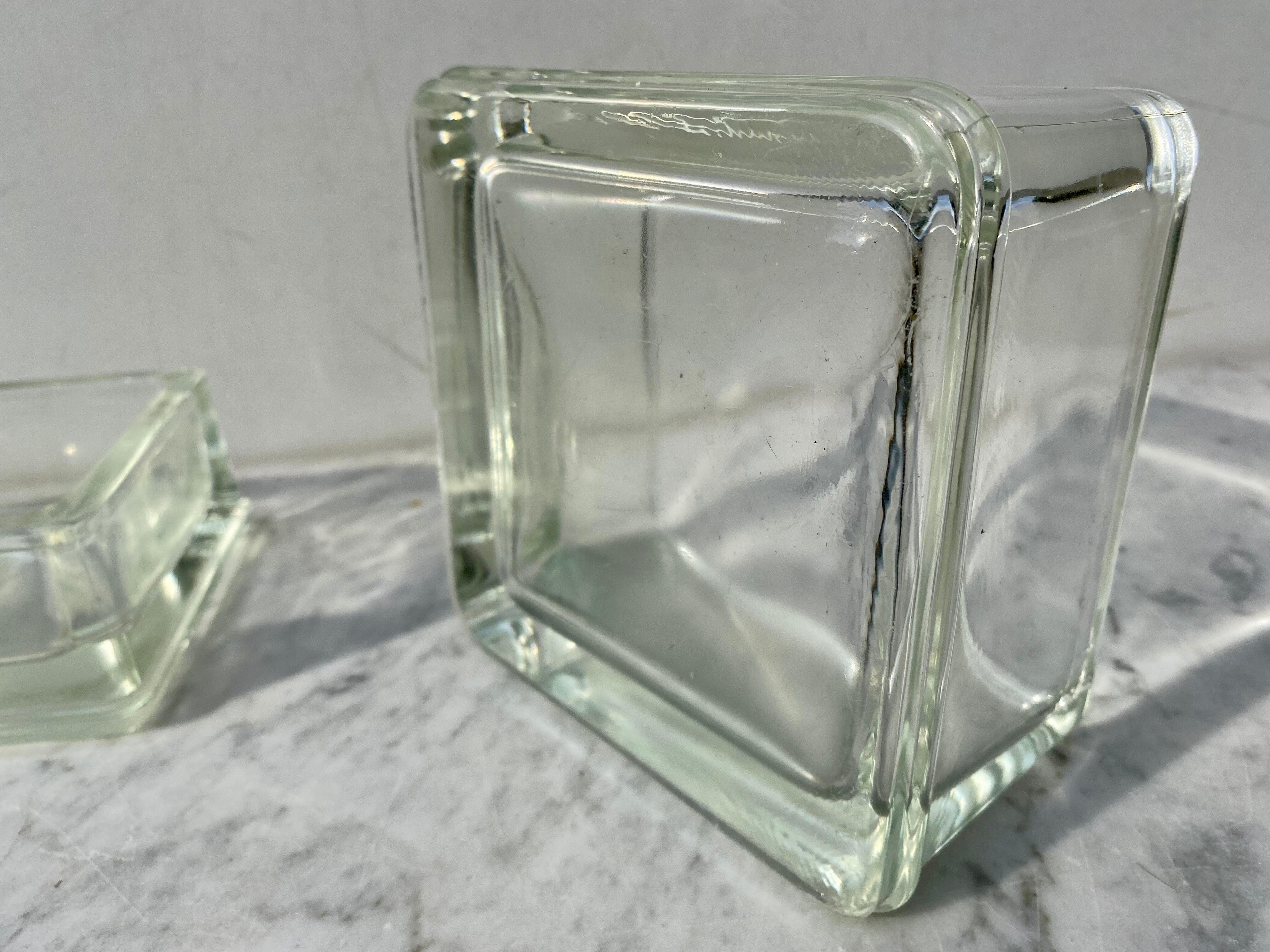 Large glass brick Lumax vintage design 60 perfect condition
