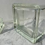 Large glass brick Lumax vintage design 60 perfect condition