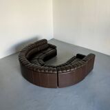 1970s West Germany Modular Seating Se Leather Sectional Snake Sofa