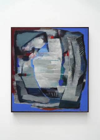 Jozef Mees, Lyrical Abstract Oil on Panel 1978