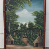 Vintage canvas painting