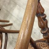 4 old wooden bistro chairs