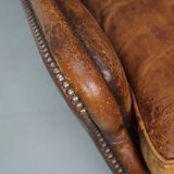 Vintage Dutch Club Chair in Cognac Leather