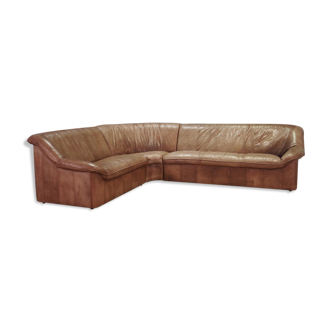 Corner sofa made out of leather, vintage 60 / 70's