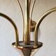 60's opaline and brass chandelier