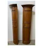 Pair of corners in ash and oak of the nineteenth century