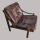 Pair of designer Scandinavian armchairs by Torbjorn Abdal, 1960s.