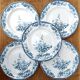 Antique flat plates, Azalées model - Longwy