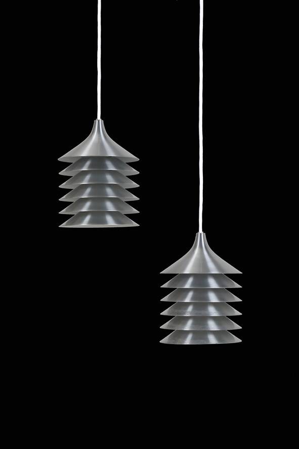 Set of 2 'Duett' pendant lamps / Bent Gantzel-Boysen / Ikea / 1980s / Danish postmodern design