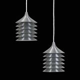 Set of 2 'Duett' pendant lamps / Bent Gantzel-Boysen / Ikea / 1980s / Danish postmodern design