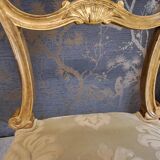 Pair of 19th century gilded wooden chairs