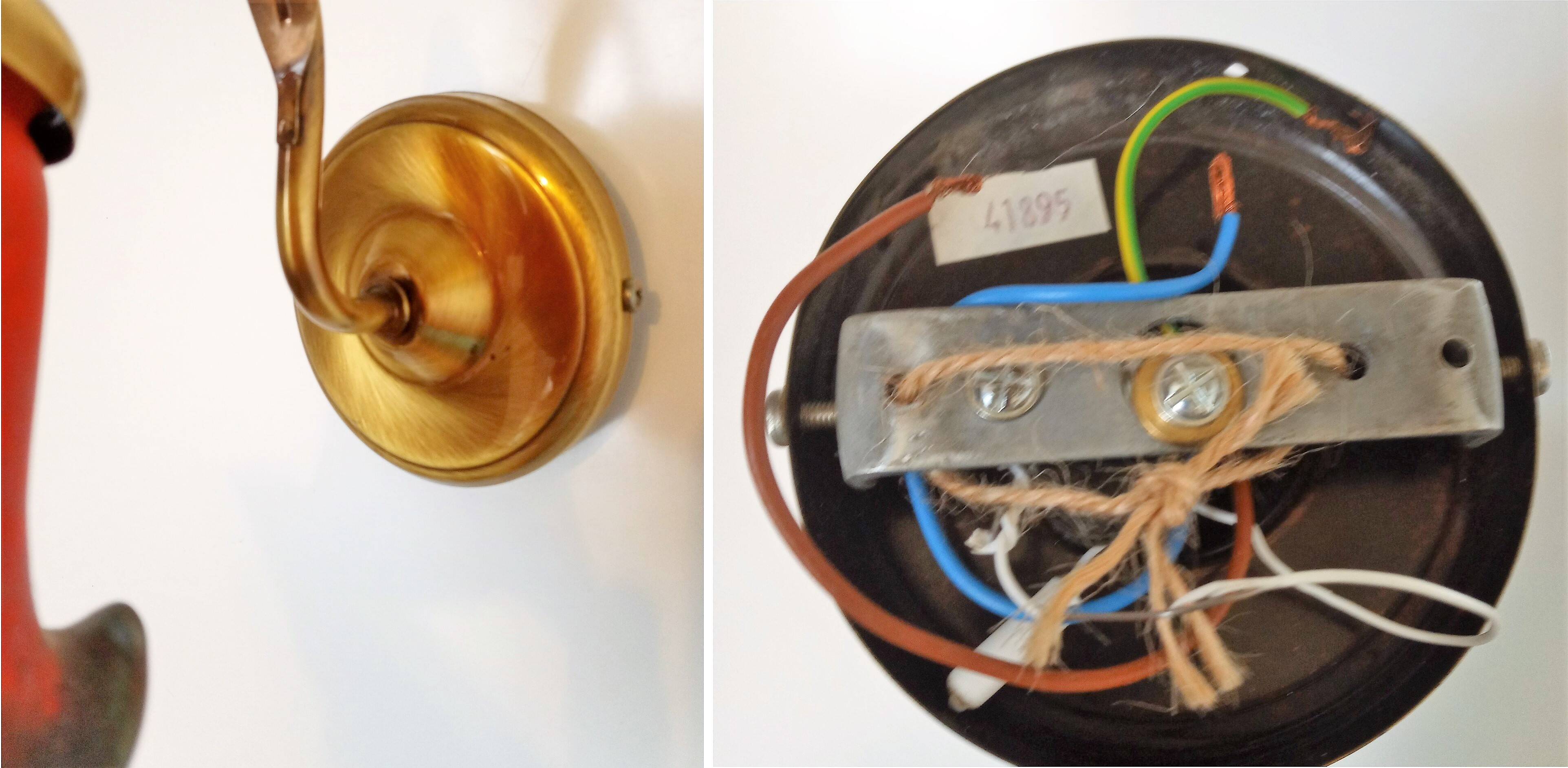 Glass paste tulip wall lamp