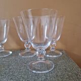 Set of 6 Daum crystal wine glasses, Orval model - 11cm - in a gift box