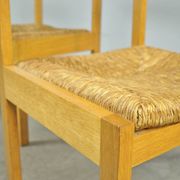 Vintage dutch design oak dining chairs, 1960s