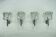 Set of four large Murano glass elements and chromed brass sconces, Italy 60