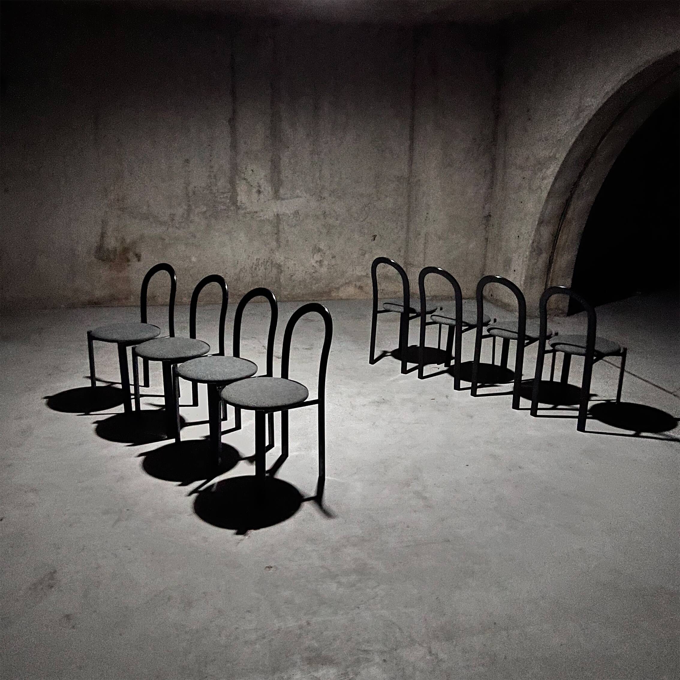 Set of 8 Postmodern Dining Chairs by Samo, 1980s