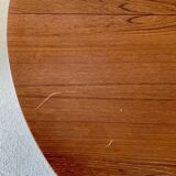 Round teak dining table Scandinavian design