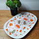 Plat ovale en mélamine vintage " Voluform " made in France, assiette de camping